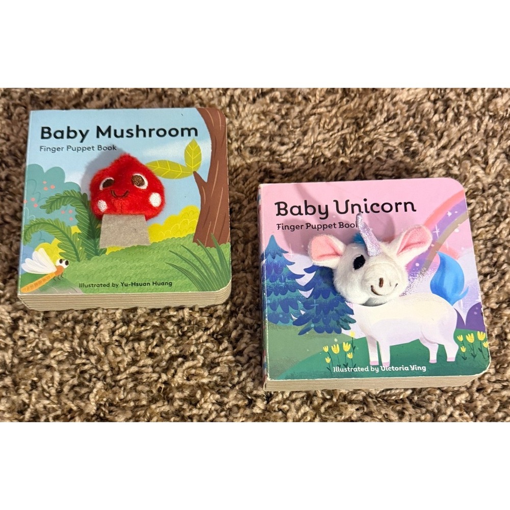 Chronicle Kids-Finger Puppet Board Books-Baby Unicorn & Baby Mushroom